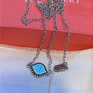 James Avery Memoir initial A beaded necklace